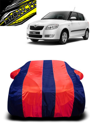 FRONCH Car Cover For Skoda Fabia Active Plus 1.2 TDI CR (With Mirror Pockets)(Red, Blue)