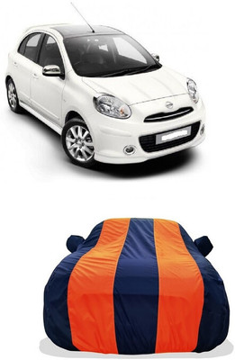 Tricway Car Cover For Nissan Micra K13k (With Mirror Pockets)(Orange)