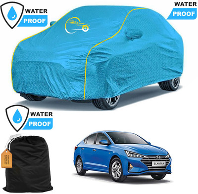 THE REAL ARV Car Cover For Hyundai Elantra, Elantra 1.6 CRDI, Elantra 1.8i, Elantra 2.0 S MT, Elantra 2.0 SX (O) AT, Elantra Fluidic, Elantra GLS (With Mirror Pockets)(Blue)