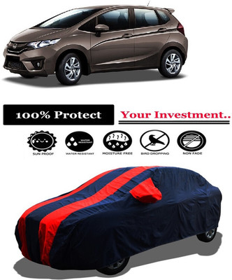 Amexride Car Cover For Honda Jazz 1.5 SV i DTEC (With Mirror Pockets)(Red)