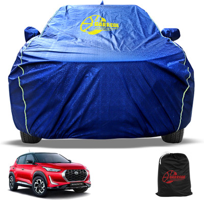 GARRREGE Car Cover For Nissan Magnite (With Mirror Pockets)(Red, Silver)