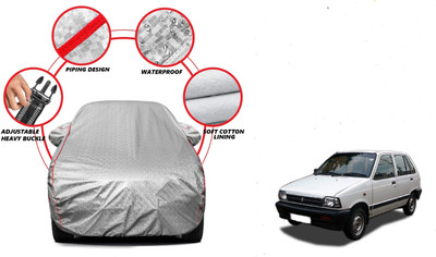 Auto Oprema Car Cover For Maruti Suzuki 800 (With Mirror Pockets)(Silver)