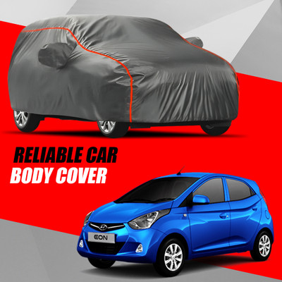R Rayvin Star Car Cover For Hyundai Eon (With Mirror Pockets)(Multicolor)