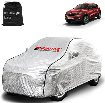 SPMOTIVE Car Cover For Renault Kwid (With Mirror Pockets)(Silver)