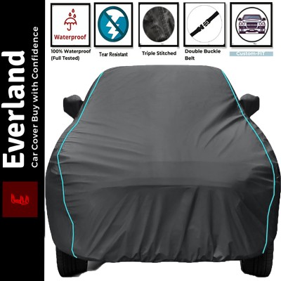 EverLand Car Cover For Mahindra Verito (With Mirror Pockets)(Grey, Blue)