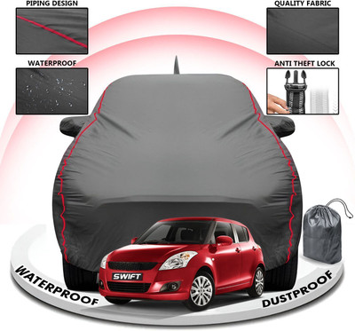 FABTEC Car Cover For Maruti Suzuki Swift (With Mirror Pockets)(Grey, For 2012, 2013, 2014, 2015, 2016, 2017 Models)