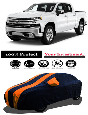 Amexride Car Cover For Chevrolet Silverado 1500 (With Mirror Pockets)(Orange)
