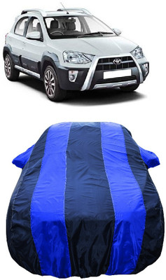 Wegather Car Cover For Toyota Etios Cross 1.4L GD Diesel (With Mirror Pockets)(Blue)