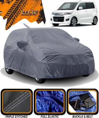 HACOX Car Cover For Maruti Suzuki WagonR Stingray (With Mirror Pockets)(Grey)