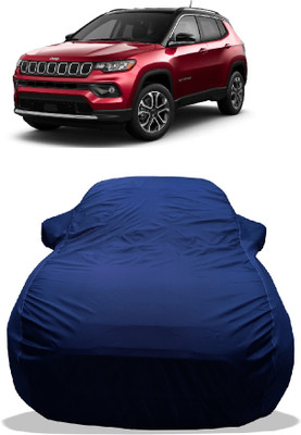Wegather Car Cover For Jeep Compass 1.4 Sport Petrol (With Mirror Pockets)(Blue)