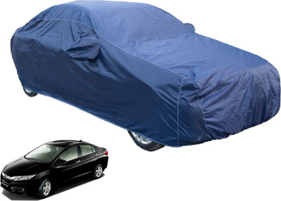 MOCKHE Car Cover For Honda City i-Vtec (With Mirror Pockets)(Blue)