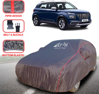 Y3H Car Cover For Hyundai Venue (With Mirror Pockets)(Grey)