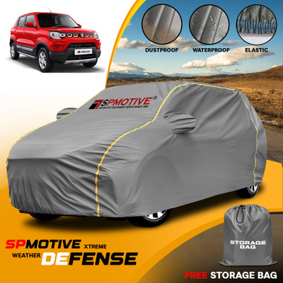 SPMOTIVE Car Cover For Maruti S-Presso (With Mirror Pockets)(Grey)