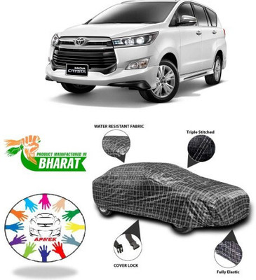 AMVISH Car Cover For Toyota Innova Crysta (With Mirror Pockets)(Black, Silver, Grey)