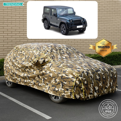 PAGORA Car Cover For Mahindra Thar (With Mirror Pockets)(Yellow, Multicolor)