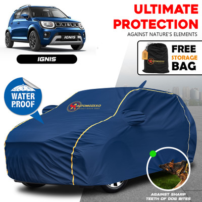 AUTOMOZEXO Car Cover For Maruti, Maruti Suzuki Ignis, Ignis 1.3 Zeta, Ignis 1.3 Delta, Ignis 1.3 Alpha, Ignis 1.2 Sigma (With Mirror Pockets)(Blue)