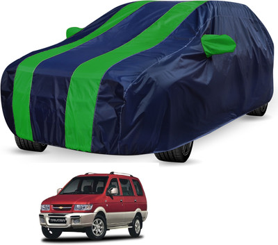 Auto Hub Car Cover For Chevrolet Tavera (Without Mirror Pockets)(Black, Green)