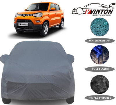 V VINTON Car Cover For Maruti Suzuki S-Presso (With Mirror Pockets)(Grey)