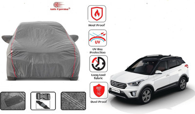 Auto Oprema Car Cover For Hyundai Creta (With Mirror Pockets)(Grey)