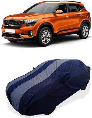 Coxtor Car Cover For Kia Seltos HTX IVT G Petrol (With Mirror Pockets)(Grey)