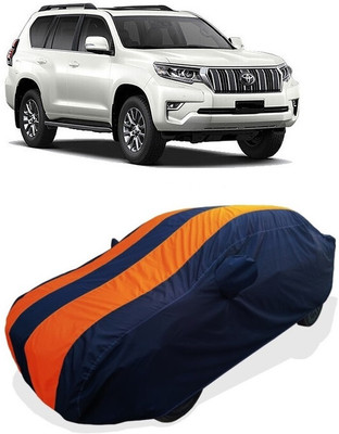 Coxtor Car Cover For Toyota Prado (With Mirror Pockets)(Orange)