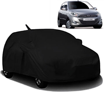 Swarish Car Cover For Hyundai i10 (With Mirror Pockets)(Black)