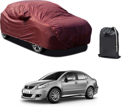 CODOKI Car Cover For Maruti Suzuki SX4 (With Mirror Pockets)(Maroon)
