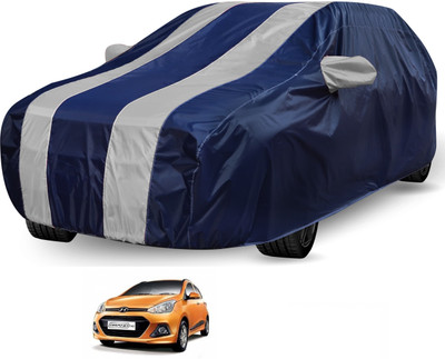 Auto Hub Car Cover For Hyundai Grand i10 (With Mirror Pockets)(Blue, Silver)