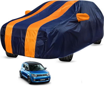 Auto Hub Car Cover For Maruti Suzuki Ignis (With Mirror Pockets)(Blue, Orange)