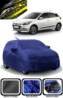 FRONCH Car Cover For Hyundai Elite i20 Asta Option 1.2 (With Mirror Pockets)(Blue)