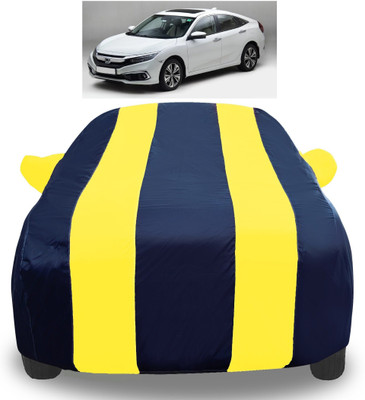 Auto Hub Car Cover For Honda Civic (With Mirror Pockets)(Yellow)