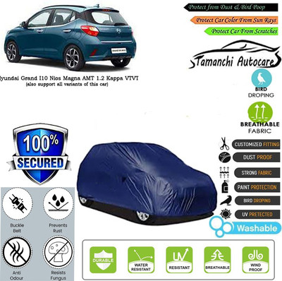 Tamanchi Autocare Car Cover For Hyundai Grand I10 Nios Magna AMT 1.2 Kappa VTVT(Blue)