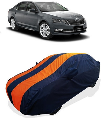 Coxtor Car Cover For Skoda Octavia 1.8 TSI AT Onyx Petrol (With Mirror Pockets)(Orange)