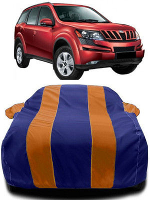 Autoprime Car Cover For Mahindra XUV500 W8 AWD (With Mirror Pockets)(Orange, Blue)