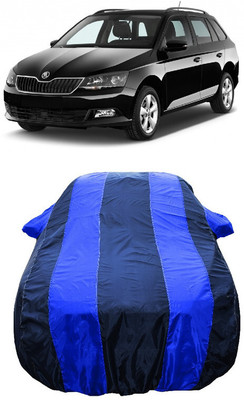 Wegather Car Cover For Skoda Fabia 1.6 TDI (With Mirror Pockets)(Blue)