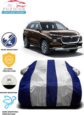 FUZICON Car Cover For Maruti Suzuki Grand Vitara LDi Option (With Mirror Pockets)(White, Blue)