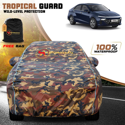 AUTOMOZEXO Car Cover For Hyundai Verna (With Mirror Pockets)(Multicolor, For 2023 Models)