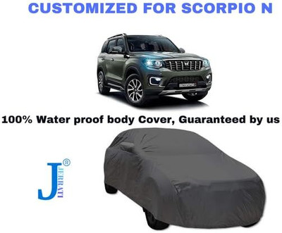 JERRATI Car Cover For Mahindra Scorpio-N (With Mirror Pockets)(Grey)