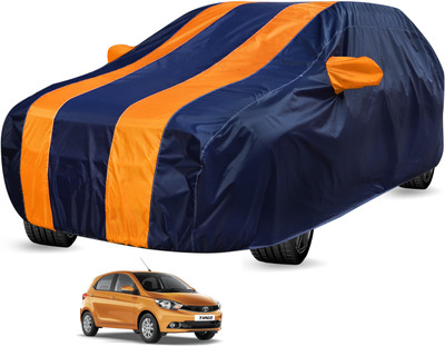 Auto Hub Car Cover For Tata Tiago (With Mirror Pockets)(Blue, Orange)