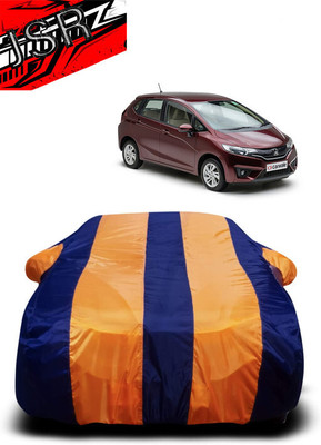 J S R Car Cover For Honda Jazz 1.2 S AT i VTEC (With Mirror Pockets)(Orange, Blue)