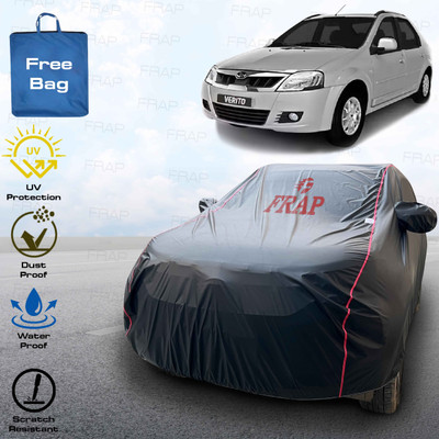 Frap Car Cover For Mahindra Verito, Verito Vibe, e-Verito, Verito 1.5 D2, Verito 1.5 Executive edition (With Mirror Pockets)(Black, Red)