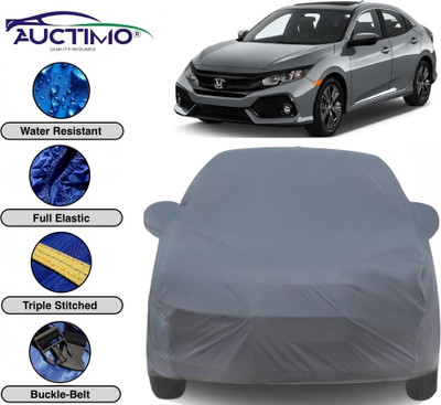 AUCTIMO Car Cover For Honda Civic (With Mirror Pockets)(Grey)