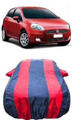Wegather Car Cover For Fiat Punto Grande 1.4 (With Mirror Pockets)(Red)