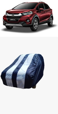 SRI GORAKHNATH TRADERS Car Cover For Honda WRV (Without Mirror Pockets)(White, Blue)