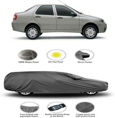 Genipap Car Cover For Fiat Sienna (With Mirror Pockets)(Grey)