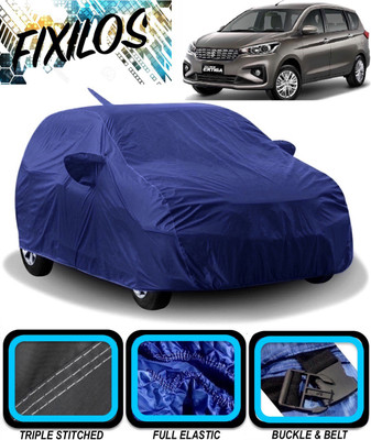 FIXILOS Car Cover For Maruti Suzuki Ertiga (With Mirror Pockets)(Blue)