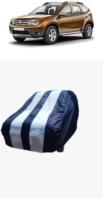 SRI GORAKHNATH TRADERS Car Cover For Renault Duster RXZ 110PS AMT Diesel (Without Mirror Pockets)(White, Blue)