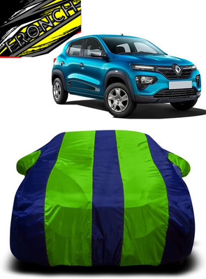 FRONCH Car Cover For Renault Kwid RXL 02 Anniversary Edition (With Mirror Pockets)(Green, Blue)