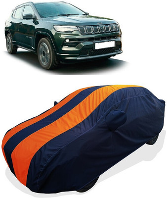 Coxtor Car Cover For Jeep Compass (With Mirror Pockets)(Orange)