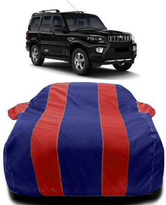 Autoprime Car Cover For Mahindra Scorpio 1.99 S8 (With Mirror Pockets)(Red, Blue)